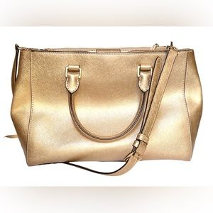 Michael Kors Gold Satchel